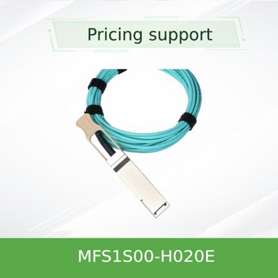 สายเคเบิลไฟเบอร์ที่ใช้งาน Mellanox 20 ม. 200 Gb AOC สายเคเบิลอีเธอร์เน็ต MFS1S00-H020E QSFP56