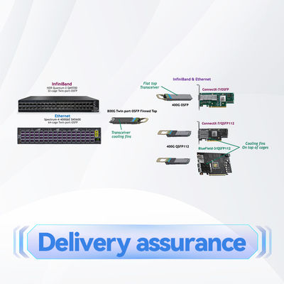 MMA4Z00-NS400 400Gb/S mellanox เครื่องรับสัญญาณทางออนไลน์ Single Port OSFP 400Gb/S Multimode SR4 50m