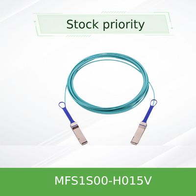 MFS1S00-H015V สายเคเบิลออปติคอล Aoc Active 200Gb/S IB HDR QSFP56 15 ม.