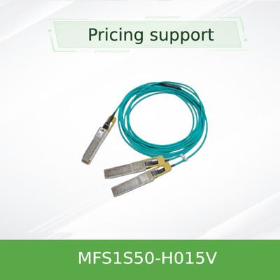 MFS1S50-H015V สายเคเบิล Mellanox Aoc InfiniBand Active Copper QSFP + ไปยังชุดสายเคเบิล SFP +