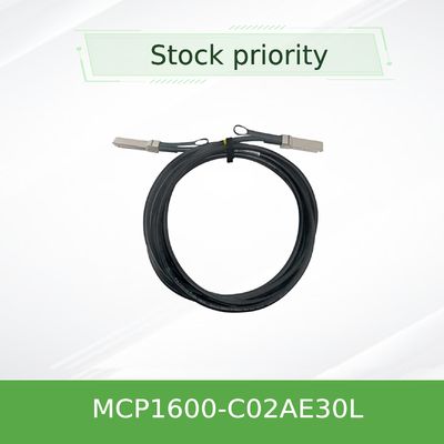 2.5 ม. 100GbE QSFP28 เครือข่ายสายเคเบิล Mellanox DAC MCP1600-C02AE30L