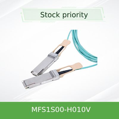 Infiniband MFS1S00-H010V 10m Sfp+ เคเบิลในคลัง