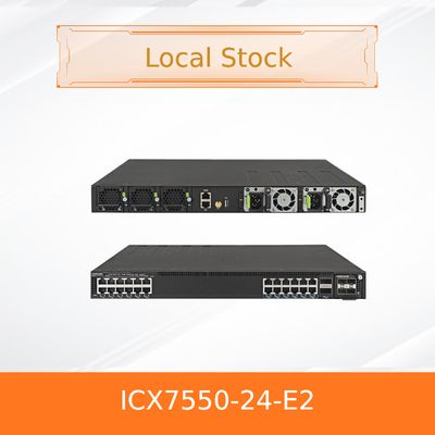 สวิตช์ Advanced Ruckus ICX7550-24-E2 พร้อม 24 พอร์ตเพื่อการเชื่อมต่อที่ราบรื่น
