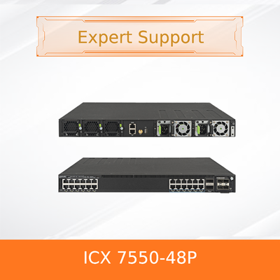 สวิตช์ RUCKUS ICX 7550-48P Gigabit PoE+ ความหนาแน่นสูงสำหรับการเข้าถึงและรวมศูนย์ระดับองค์กร
