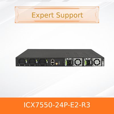 สวิตช์บริหารเครือข่าย ICX7550-24P-E2-R3 สวิตช์รุกัสที่ก้าวหน้า