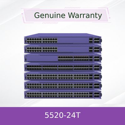 เครือข่ายสุด AVB สวิตช์ที่ก้าวหน้า Extreme 5520-24t สวิตช์สําหรับการถ่ายทอดข้อมูลแบบไร้ขอบเขต
