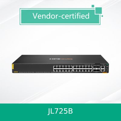 100% สินค้าแท้ Hpe Aruba Networking Cx 6200f 24G Class-4 Poe 4SFP+ 370W สวิตช์ (JL725B)