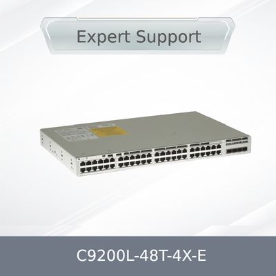 เครื่องปรับเครือข่ายใหม่ C9200L-48t-4X-E แท้ L3, บริหาร, 48 X 10/100/1000 + 4 X 10 Gigabit SFP+ (uplink)