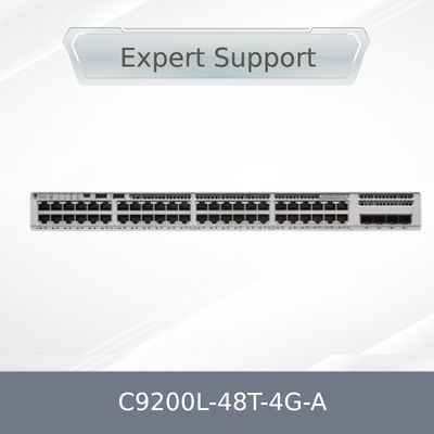 แบรนด์ Cisco C9200L-48T-4G-A รุ่น C9200L สวิตช์เครือข่าย 48 พอร์ต