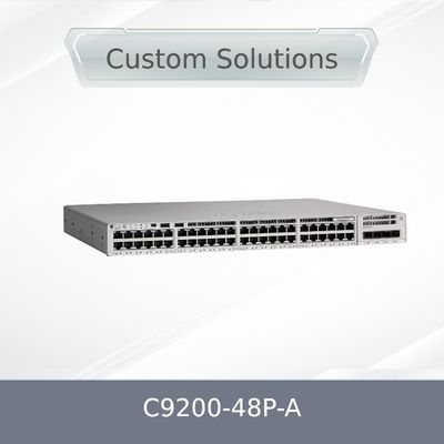 สวิตช์เครือข่าย Cisco C9200-48p-a Series 48-Port Poe+ Network Advantage คุณภาพสูง