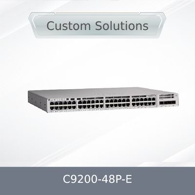 C9200-48p-E 48X 1g RJ45 Poe+Port Network Switch 48 Port Poe+Network Essentials พร้อมเครื่องพลังงานแอลซี X1