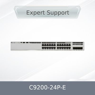 สวิตช์เครือข่าย PoE 24 พอร์ต Ethernet Layer 2 รุ่น C9200-24p-E 9200 พร้อมฟังก์ชัน QoS