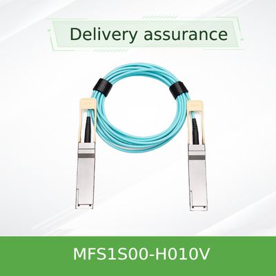 NVIDIA MFS1S00-H010V 200Gb/s QSFP56 แอคทีฟ ออฟติก คาเบล - 10m AOC สําหรับ HDR InfiniBand & 200GbE ศูนย์ข้อมูล