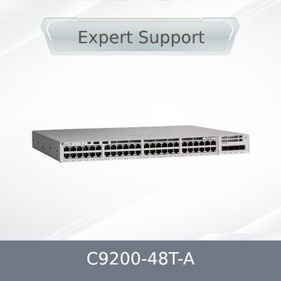 Cisco Catalyst 9200-48T-A เครื่องเปลี่ยนข้อมูล 48 ท่าทาง Network Advantage License Enterprise Gigabit Ethernet