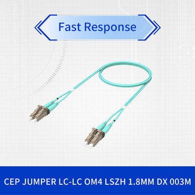 สายแพทช์ไฟเบอร์ CommScope OM4 Duplex LC - มัลติโหมด 50/125μm, LSZH, สีฟ้า, 1.8 มม.