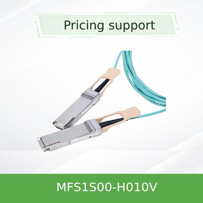 Mellanox MFS1S00-H010V สายเคเบิลใยแก้วนำแสงแบบแอคทีฟ QSFP56 10 เมตร 200Gb/s ระยะทางไกลสำหรับเครือข่ายศูนย์ข้อมูล