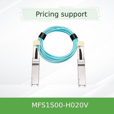 mellanox MFS1S00-H020V 20m 200Gb/s QSFP56 สายไฟฟ้าออปติกส์ที่ใช้งานได้นาน