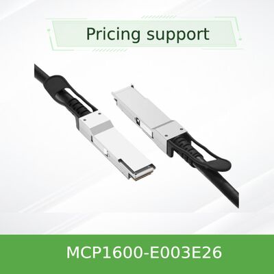 NVIDIA Mellanox MCP1600-E003E26 100Gb/s QSFP28 สายเคเบิลทองแดง Passive Direct Attach 3m EDR InfiniBand ความช้าต่ํา พลังงานเกือบศูนย์สําหรับการเชื่อมต่อระหว่างศูนย์ข้อมูล