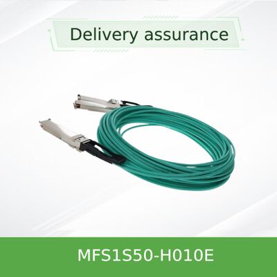 สายเคเบิลตัวแยก AOC NVIDIA MFS1S50-H010E 200G เป็น 2x100G QSFP56 ความหน่วงต่ำ
