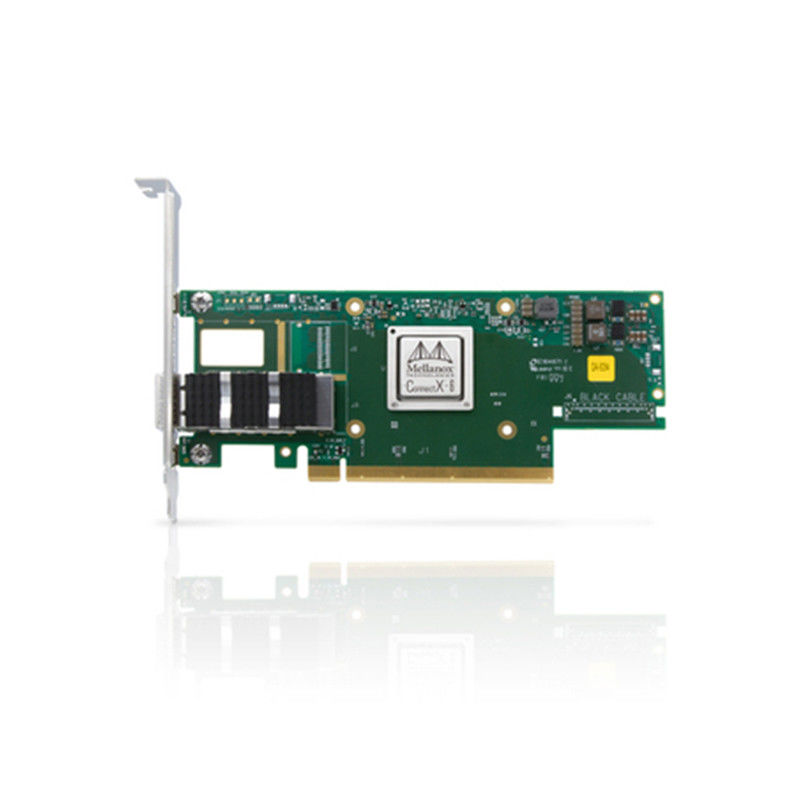 การ์ดเครือข่าย Mellanox พอร์ตเดียว 100Gb Nic MCX653105A-ECAT-SP ConnectX-6
