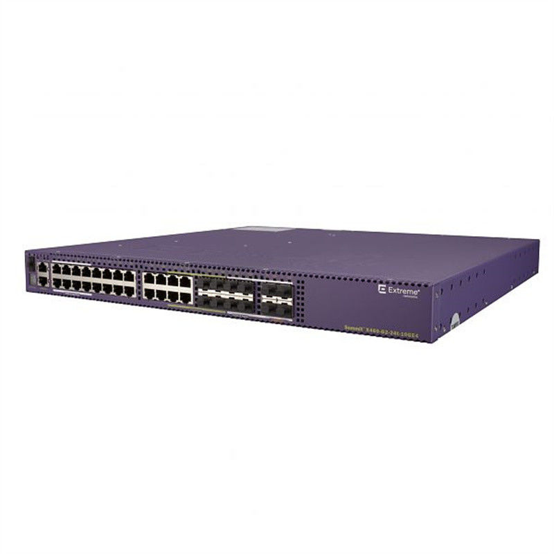 ซ้อนกันได้ 24 พอร์ต Extreme Network AVB Switch X460-G2-24t-GE4-Base 216Gbps