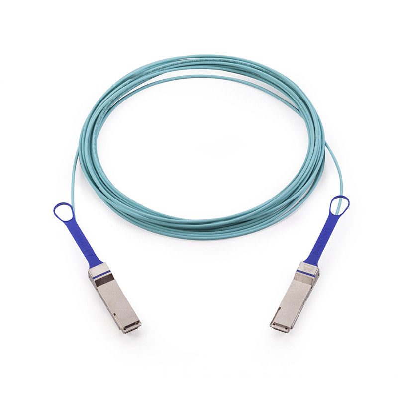 สายเคเบิล AOC ที่ใช้ QSFP Mellanox ของ VCSEL MFA1A00-E015 IB EDR สูงสุด 100Gb/S
