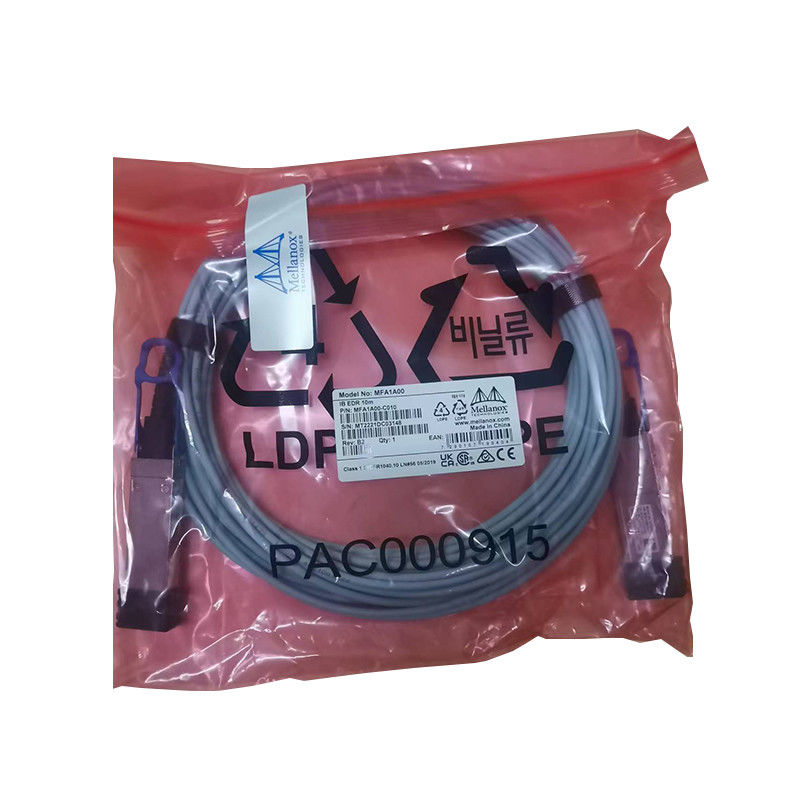 สายเคเบิล AOC ที่ใช้ QSFP Mellanox ของ VCSEL MFA1A00-E015 IB EDR สูงสุด 100Gb/S