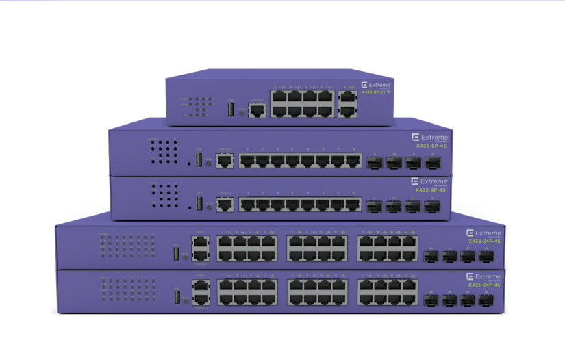 สวิตช์ Extreme Networks X435 AVB 24 พอร์ต X435 4S 68Gbps 50.6Mpps ใหม่และของแท้