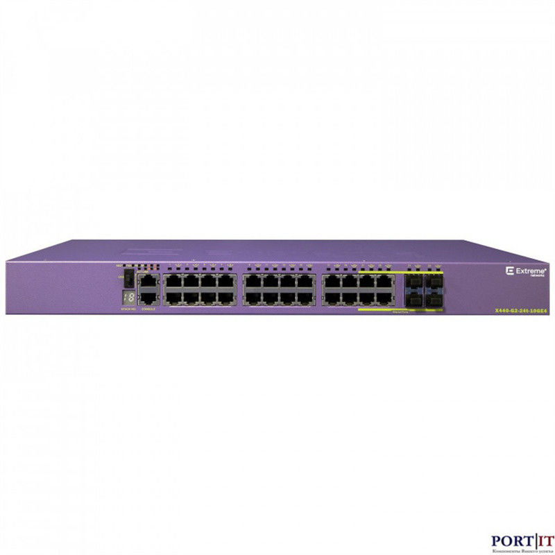 สวิตช์ Extreme Networks X440 G2 24T X440-G2-24p-10GE4 ใหม่และของแท้