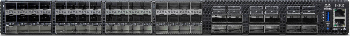 สวิตช์เครือข่าย Mellanox OEM 25GbE/100GbE สวิตช์อีเธอร์เน็ตแบบโอเพ่นซอร์ส Mellanox MSN3420-CB2F