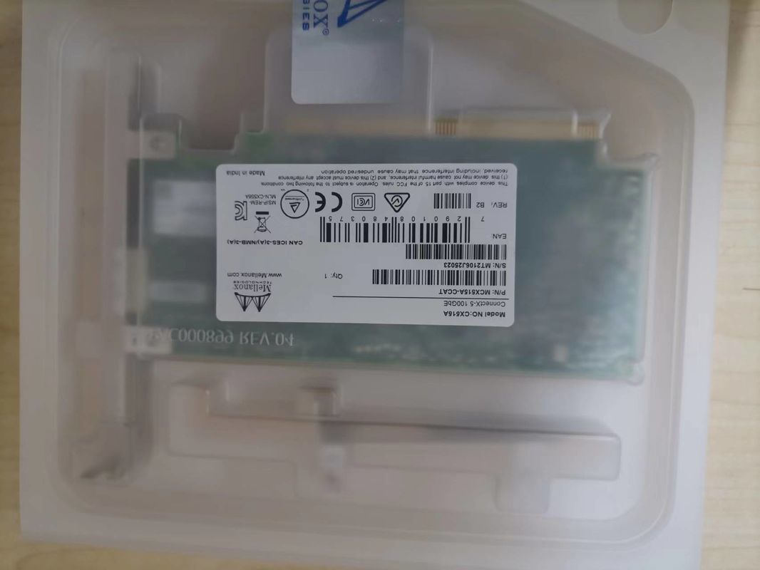 อะแดปเตอร์การ์ดเครือข่าย Mellanox 100GbE InfiniBand MCX515A-CCAT EN 10 25 40 50 ความเร็ว Oe