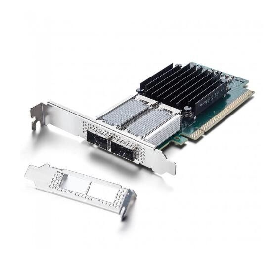 PCIe3.0 X16 ConnectX-4 EN อีเธอร์เน็ต Mellanox Nic การ์ด MCX416A-CCAT 100GbE QSFP28