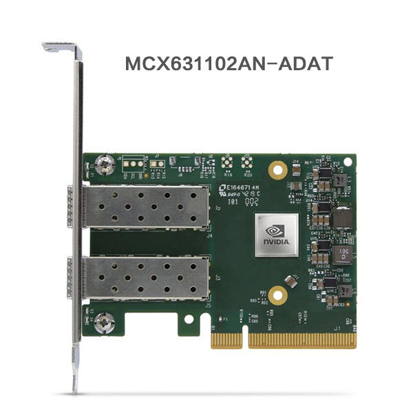 การ์ดเครือข่าย Nic Mellanox 25GB MCX631102AN-ADAT สองพอร์ต SFP28 PCIE 4.0 X8