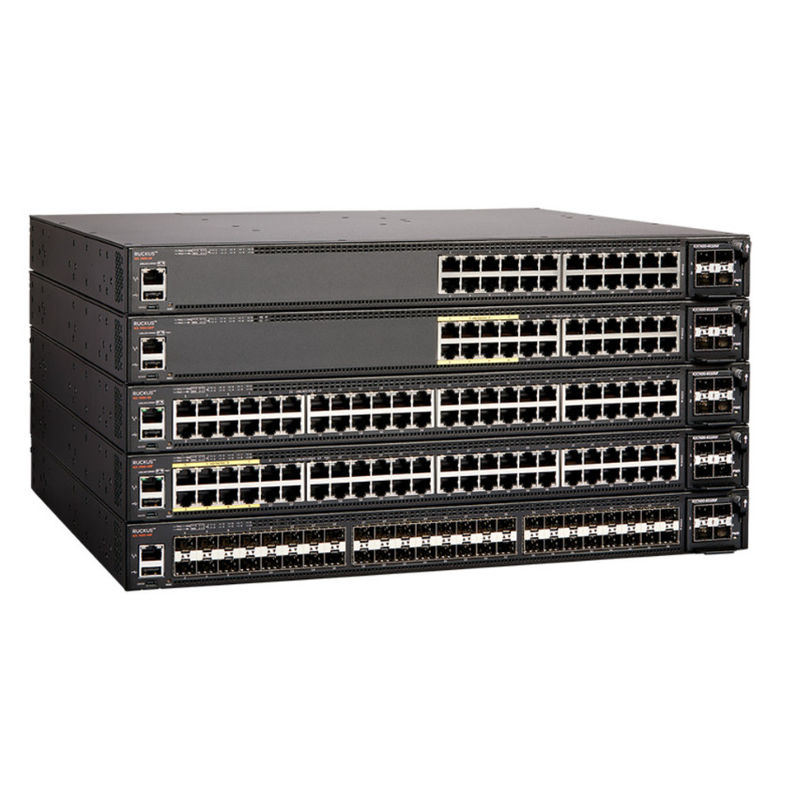 เครือข่าย Ruckus Icx7450 สวิตช์ 24 พอร์ต POE 1500W 336 Gb/S 960 Gb/S
