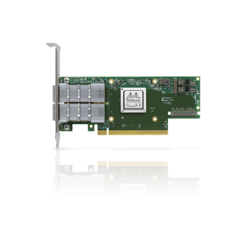 MCX653106A-HDAT-SP การ์ดเครือข่าย Mellanox พอร์ตอีเธอร์เน็ต 200Gb/S 4*50Gb/S