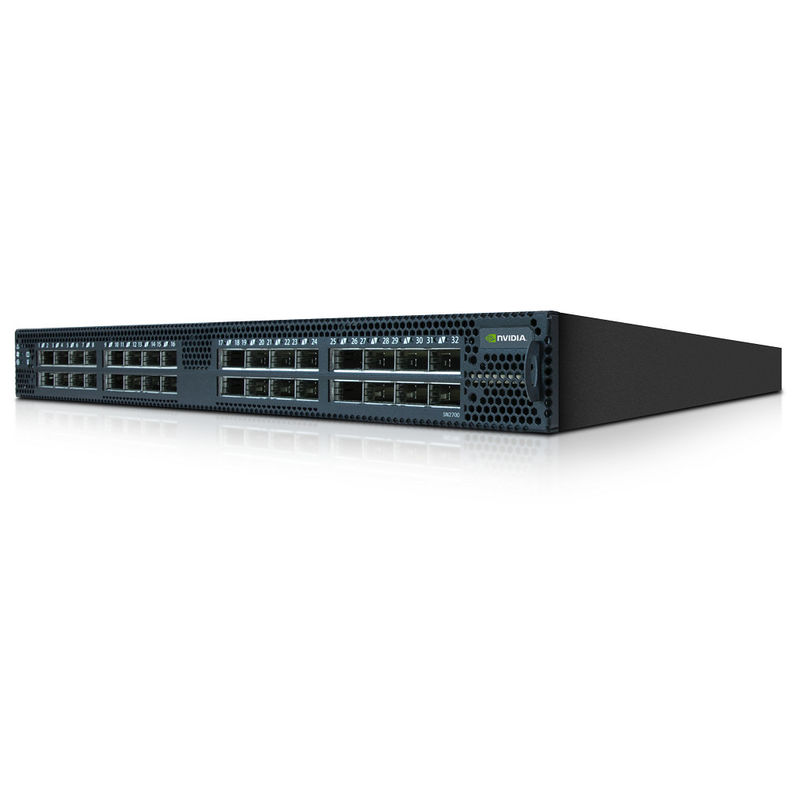 MSN3700-CS2F Spectrum-2 ใช้ 100GbE 1U เปิดสวิตช์เครือข่าย mellanox พร้อมพอร์ต Onyx 32 QSFP28