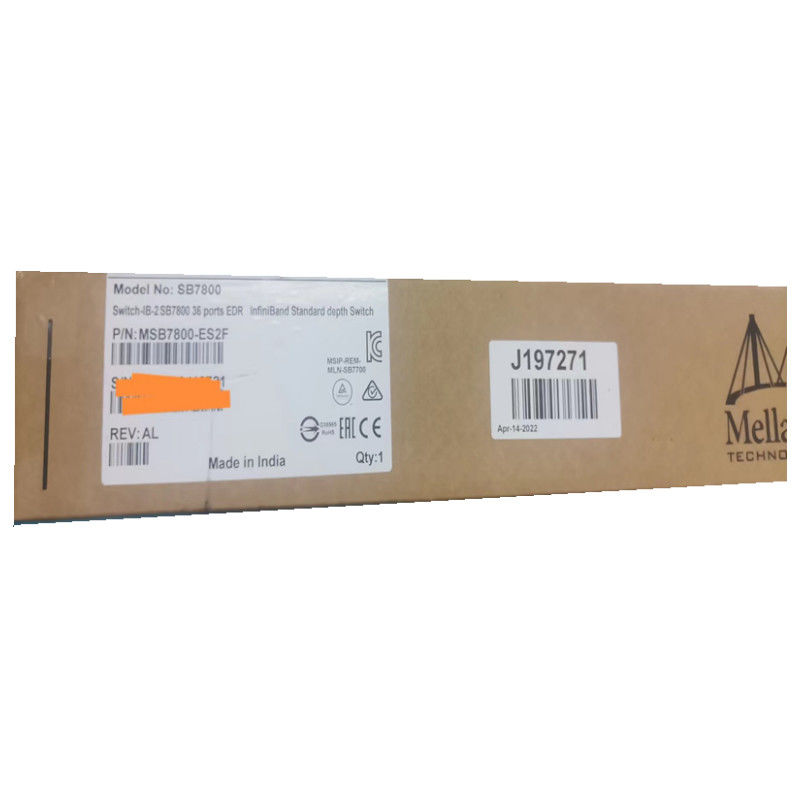 MSB7800-ES2F Mellanox Network Switch-IB 2 อิง EDR InfiniBand 1U 36 พอร์ต QSFP28