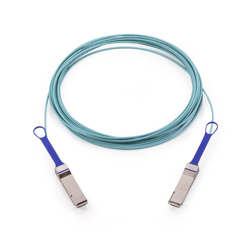 MFA1A00-E005 สายเคเบิลออปติคัลที่ใช้งานอยู่ InfiniBand EDR สูงสุด 100Gb/S สายเคเบิล Mellanox AOC ของ QSFP LSZH 5 ม.