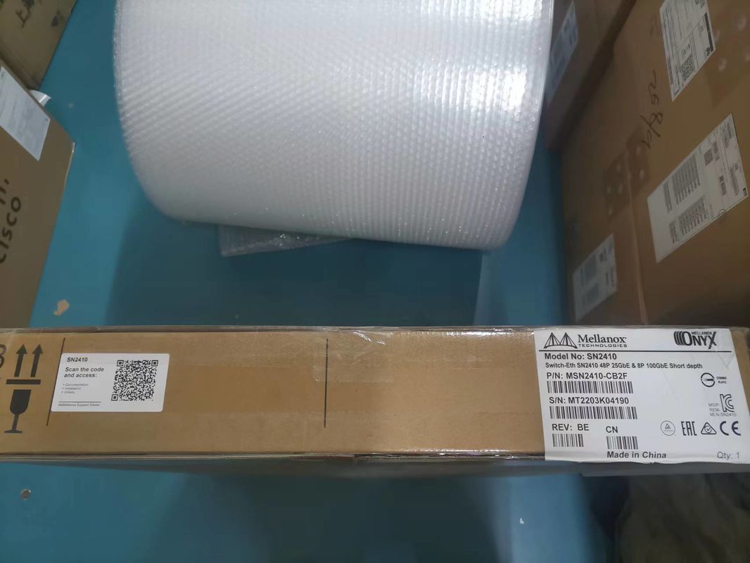 MSN2410-CB2F สวิตช์เครือข่าย Mellanox อีเธอร์เน็ตพร้อมพอร์ต Onyx 18 SFP28 และ 4 QSFP28