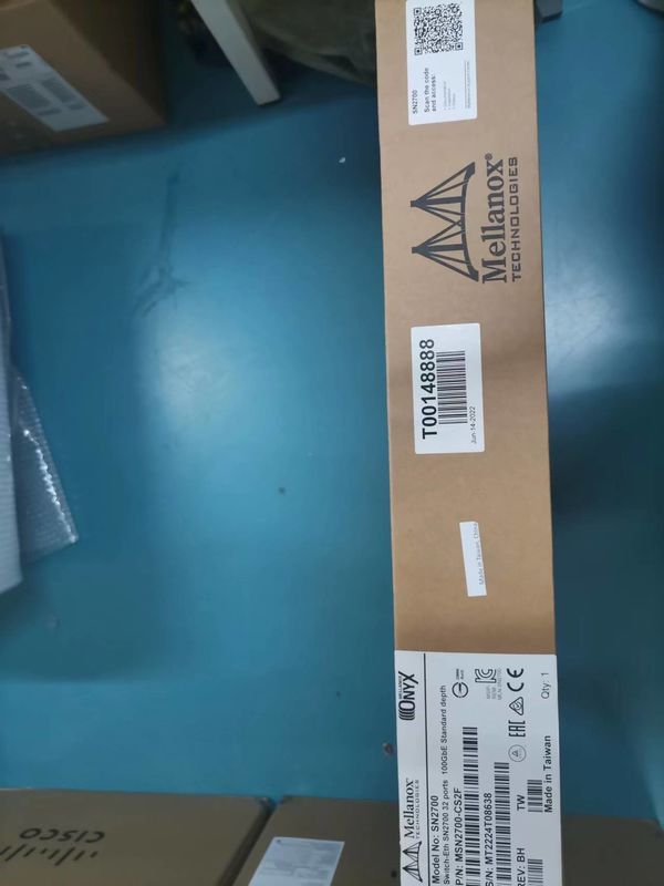 MSN2700-CS2F สวิตช์เครือข่าย Mellanox สเปกตรัมตาม 25GbE/100GbE 1U สวิตช์อีเธอร์เน็ตแบบเปิด