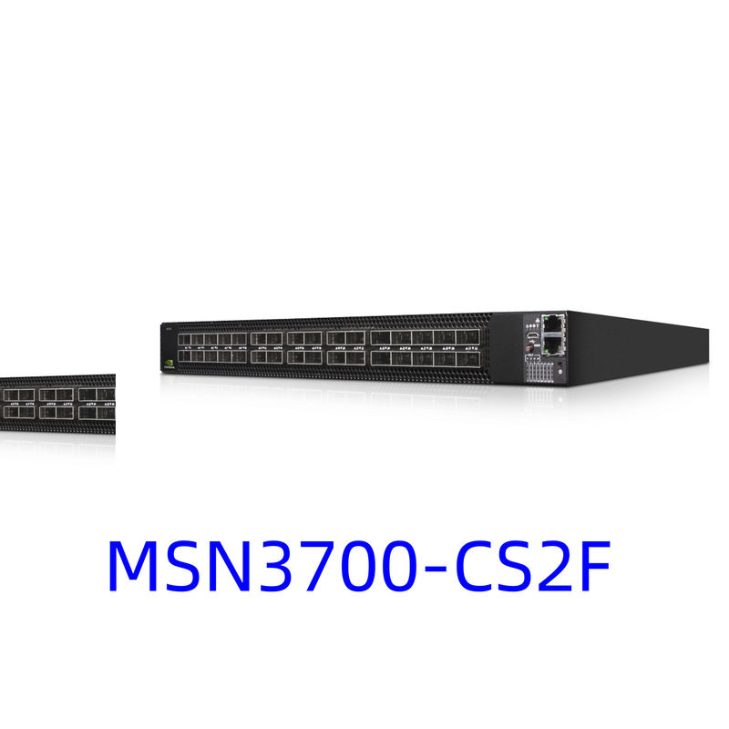 MSN3700-CS2F Spectrum-2 ใช้ 100GbE 1U เปิดสวิตช์เครือข่าย mellanox พร้อมพอร์ต Onyx 32 QSFP28