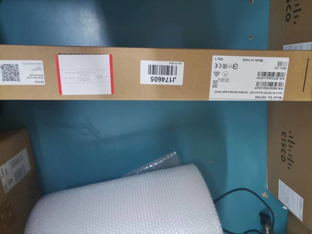MSB7800-ES2F สวิตช์เครือข่าย Mellanox ระบบ InfiniBand EDR 100Gb/S 36 พอร์ต QSFP28 1U