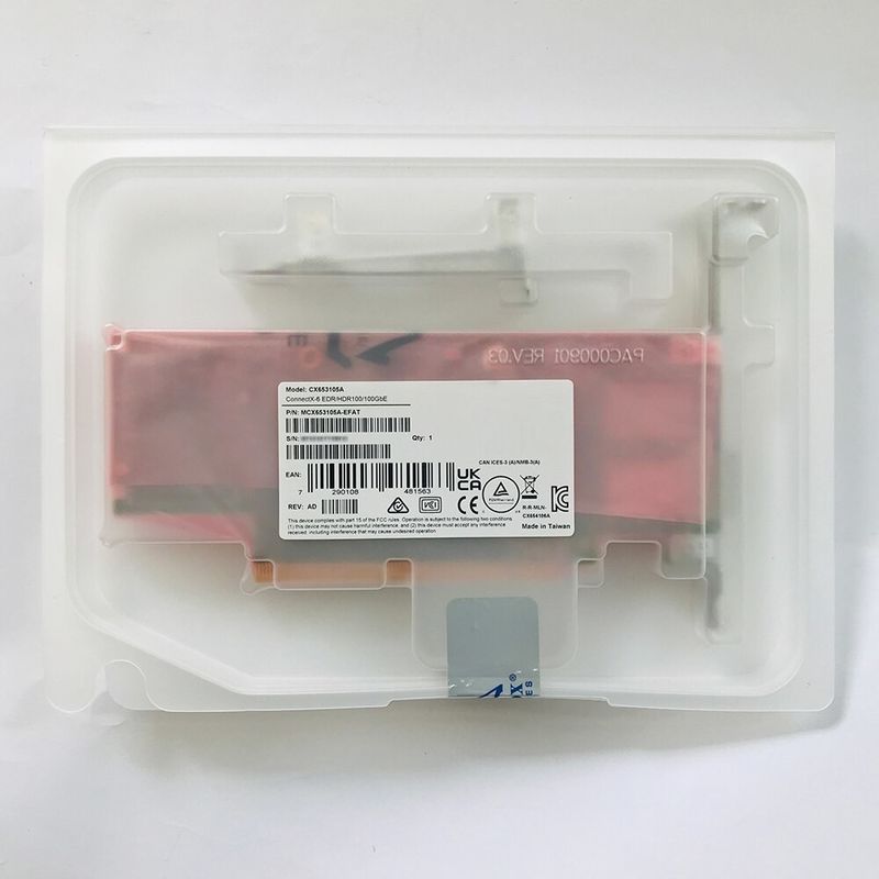 MCX653106A-ECAT Mellanox 100gb Nic ConnectX- 6 VPI Hdr100 Edr Ib สองพอร์ต