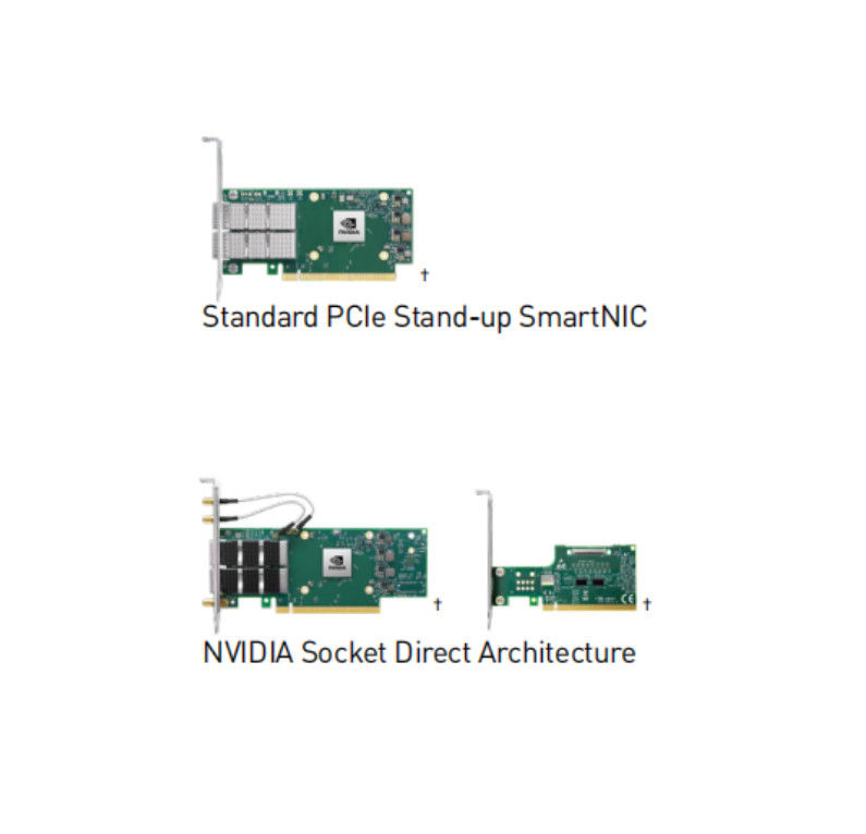 Mellanox ConnectX-6 VPI พอร์ตเดี่ยว HDR 200Gb/s InfiniBand และการ์ดอะแดปเตอร์อีเทอร์เน็ต, PCIe 3.0/4.0 x16