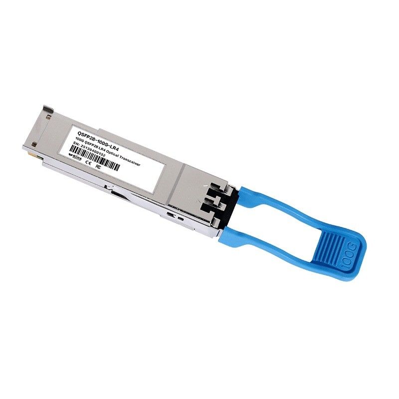 ระยะทางส่งสูงสุด 10 กิโลเมตร 100G QSFP28 LR4 Optical Transceivers Module for Data Center Connectivity Solutions