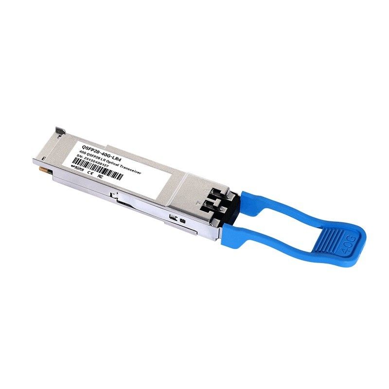 ระยะทางการส่ง 10 กม. 40 กิโลกรัม/วินาที QSFP LR4 Optical Transceiver 1277.5nm 10 กม.