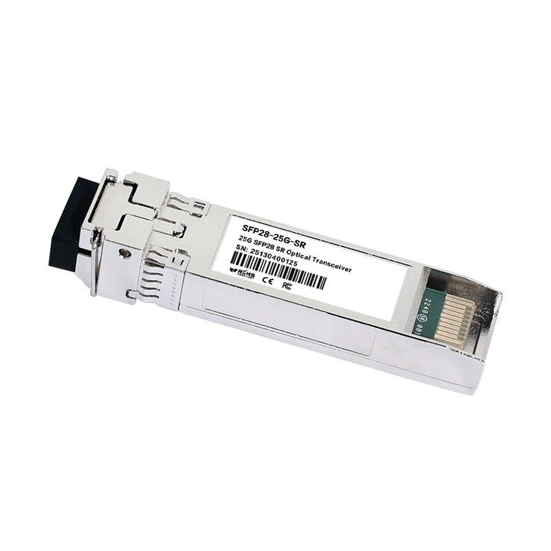 10km Single Mode 25G SFP28 Optical Transceiver Protocol Compliance SFF-8472 ความเร็ว LC Connector CE FCC RoHS รับรอง
