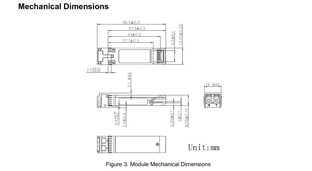 10km Single Mode 25G SFP28 Optical Transceiver Protocol Compliance SFF-8472 ความเร็ว LC Connector CE FCC RoHS รับรอง
