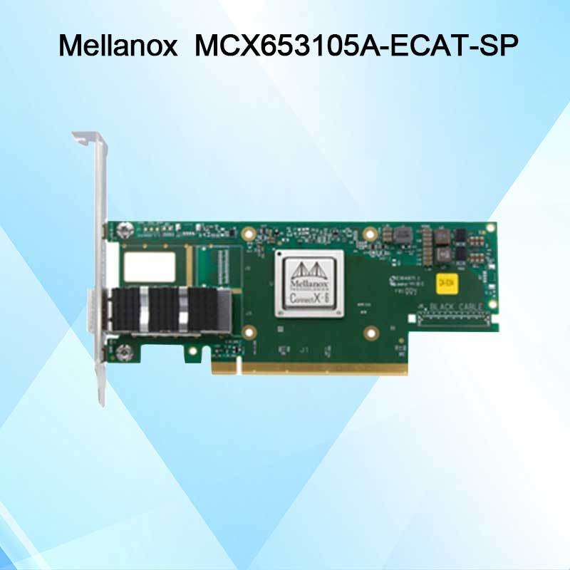 การ์ดเครือข่าย Nvidia MCX653105A-Ecat-Sp Connectx6 Single-Port Osfp56 EDR 100GB/S Vpi Infiniband