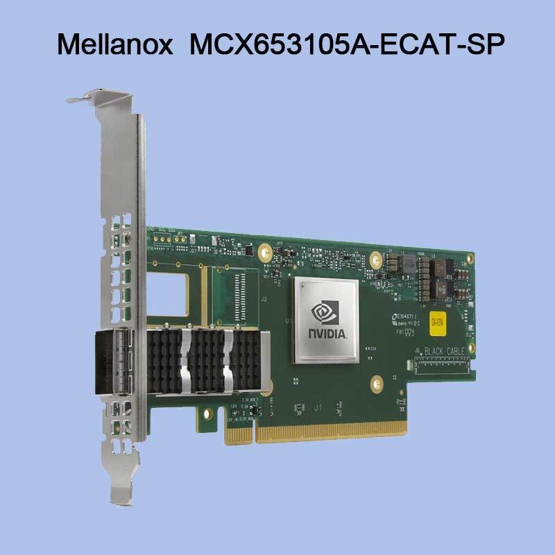 การ์ดเครือข่าย Nvidia MCX653105A-Ecat-Sp Connectx6 Single-Port Osfp56 EDR 100GB/S Vpi Infiniband
